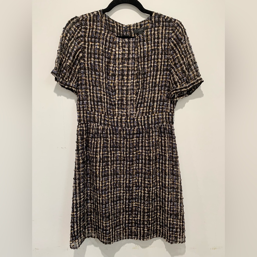J. Crew Sheath Short Sleeve Dress Silk Blend | Size 4 | 07190